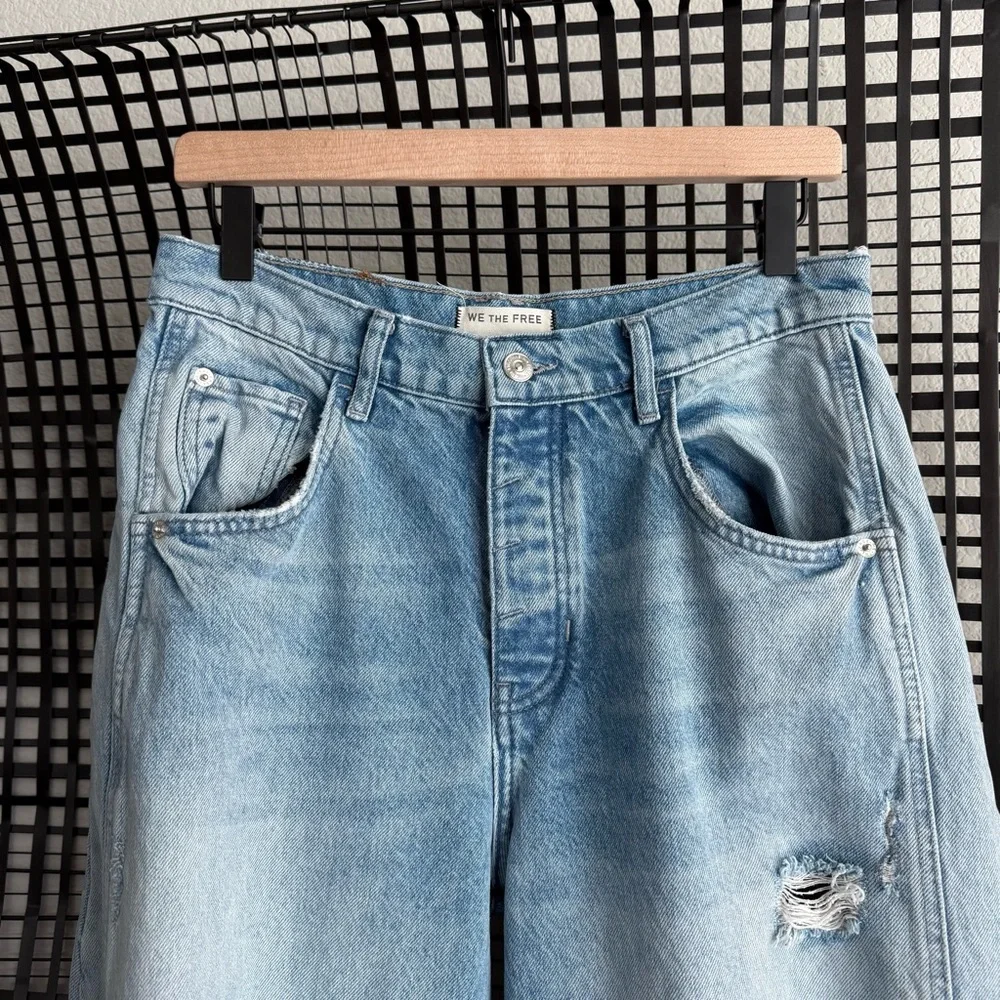 Free people We The Free Good Luck Mid-Rise Barrel Jeans - Picture 3 of 8